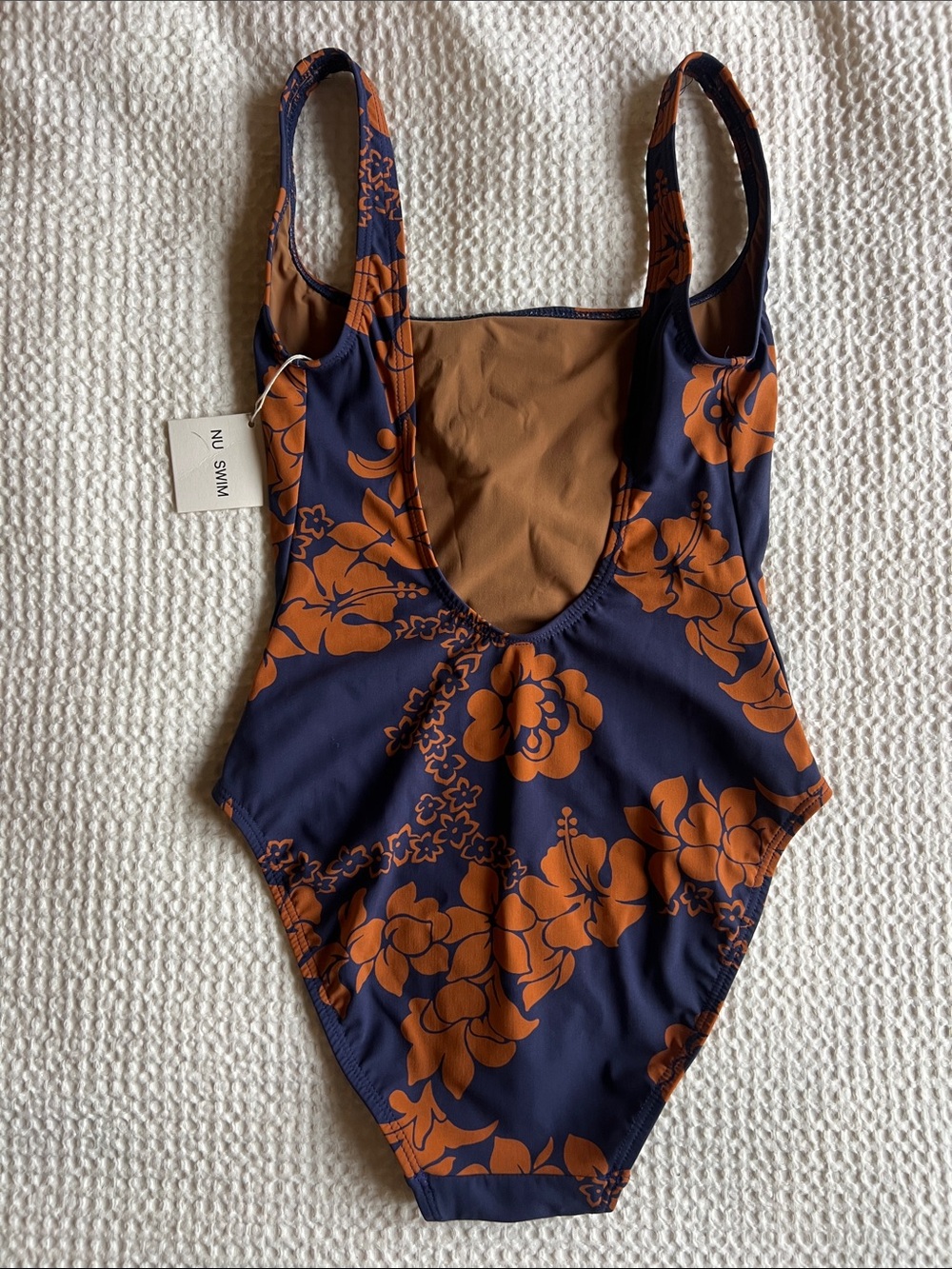 Nu Swim Navy & Rust Floral One-Piece Swimsuit - Picture 3 of 5